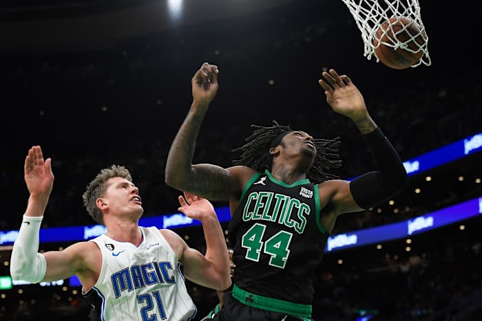 Boston Celtics center Robert Williams, Orlando Magic center Mo Wagner